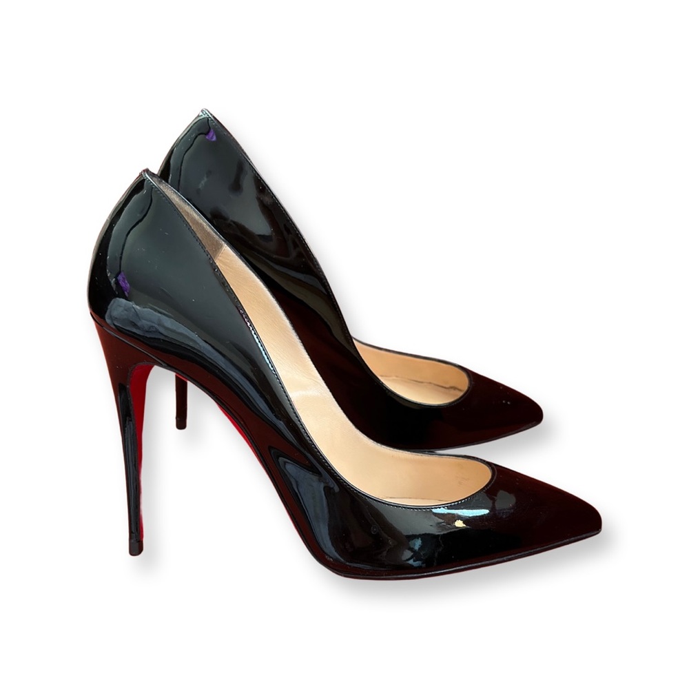 Christian Louboutin Black Patent Pumps- size 40